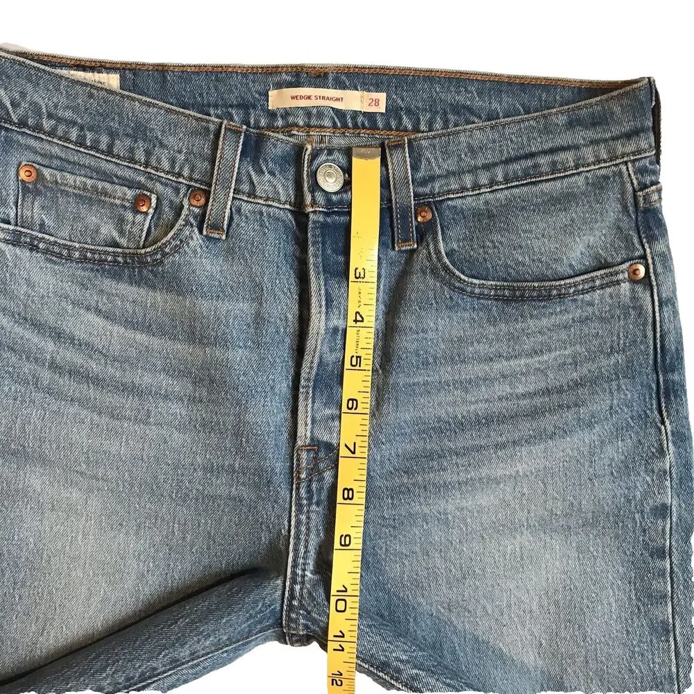 Levi's Wedgie Straight Ankle High Rise Jeans W 28 L 26 - Picture 7 of 11